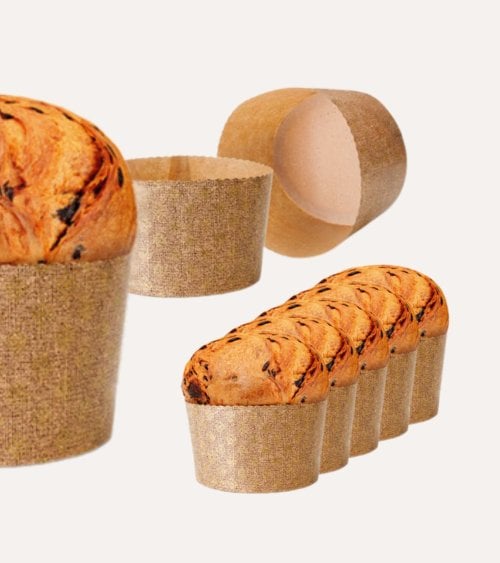 Set de 5 Moldes de Panetone Desechables
