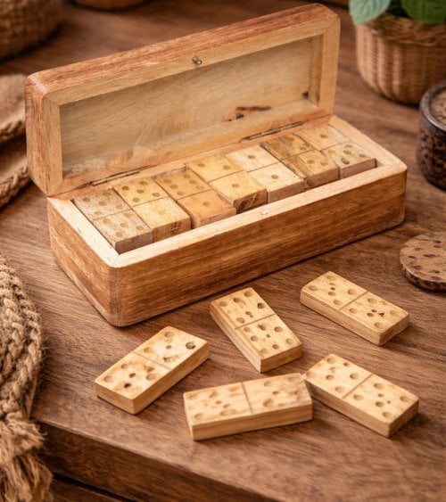 Dominó Decorativo de Madera de Mango