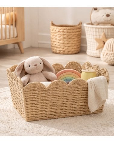 Cesta Eloisa de Papel Tejido
