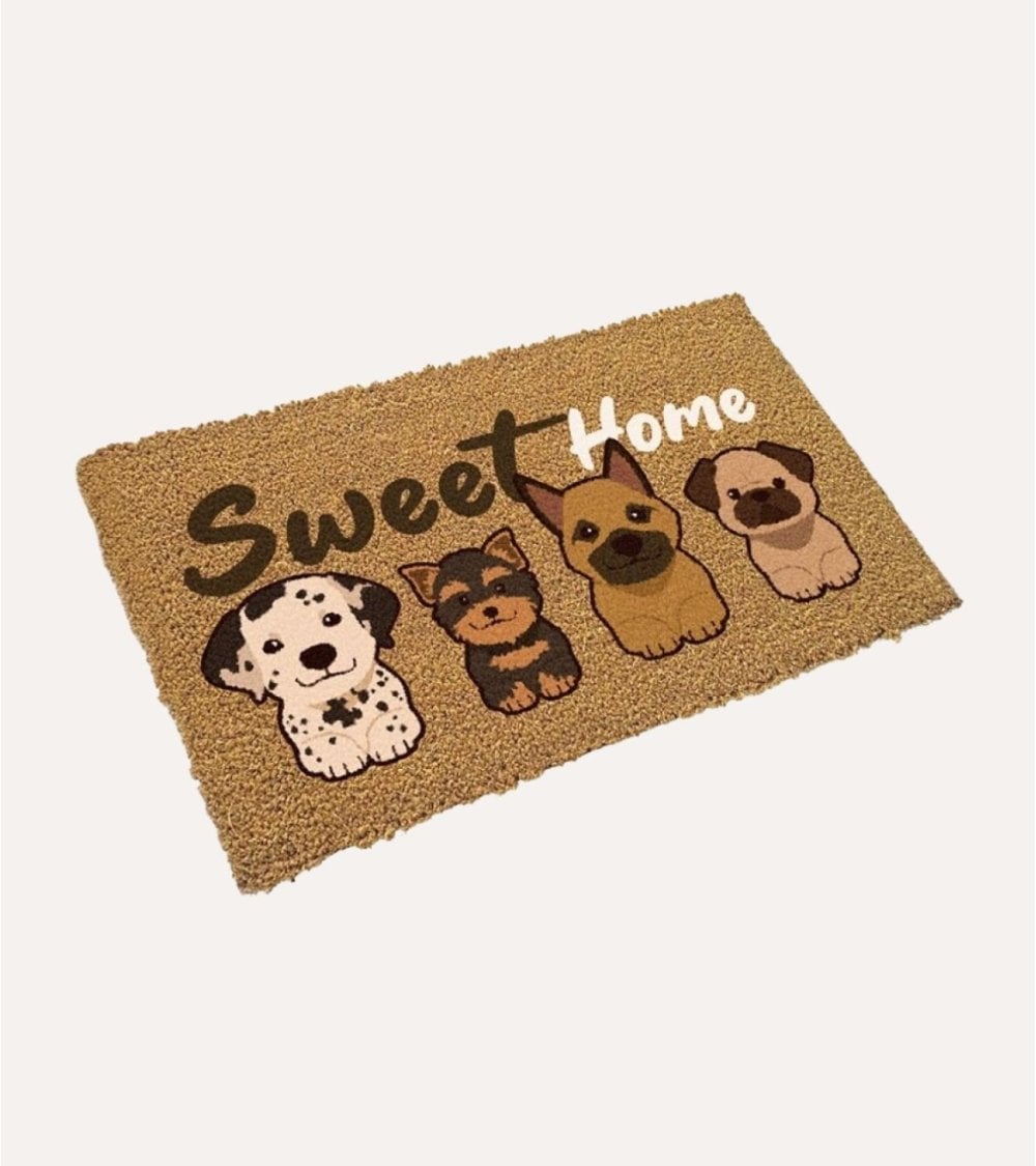 Felpudo de Fibra de Coco con Perros