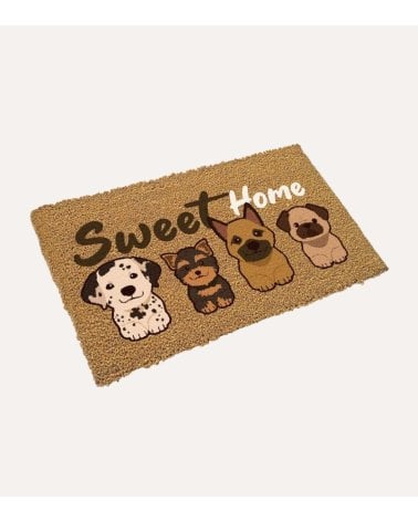 Felpudo de Fibra de Coco con Perros