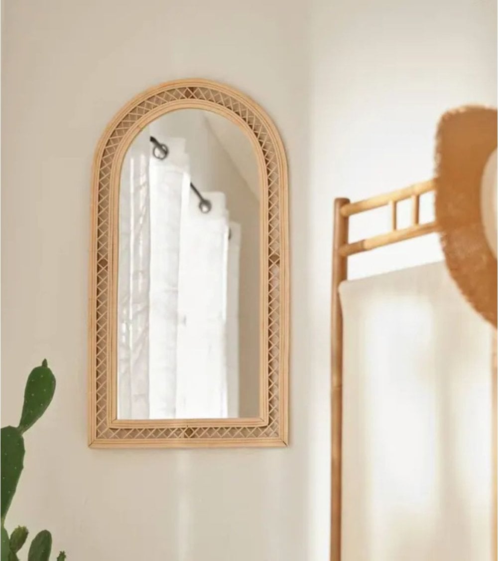 Espejo Estilo Arco Anahí de Ratán