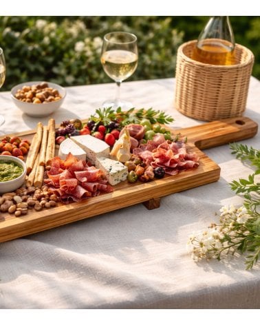 Tabla de Presentación de Madera de Acacia