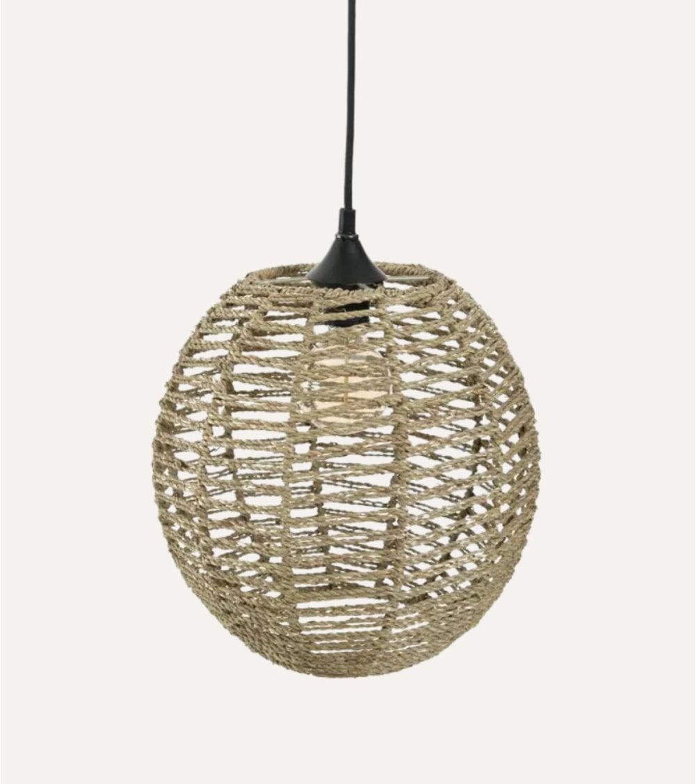 Lámpara Colgante Rana de Junco Natural