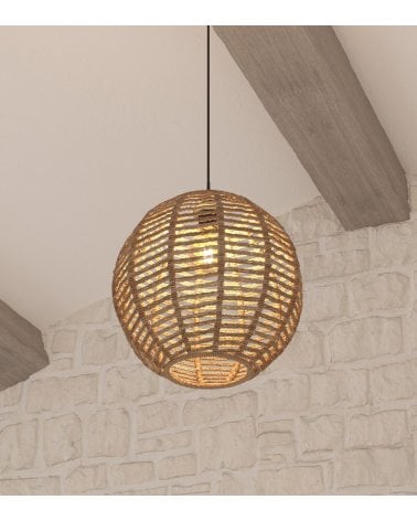 Lámpara Colgante Rana de Junco Natural