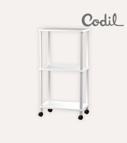 Carro Auxiliar Minimalista con 3 Baldas de Plástico