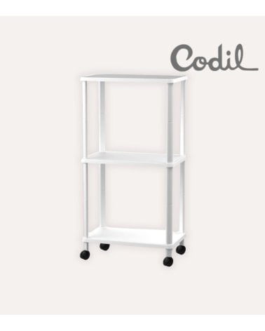 Carro Auxiliar Minimalista con 3 Baldas de Plástico