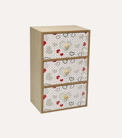 Joyero Sweet con 3 Cajones de MDF