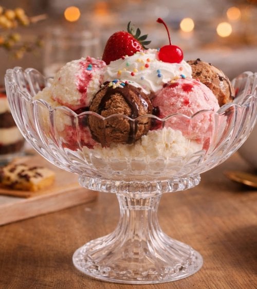 Bol Asimétrico Alaska con Base de Cristal