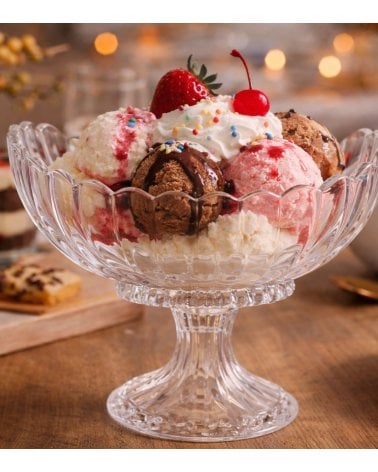 Bol Asimétrico Alaska con Base de Cristal