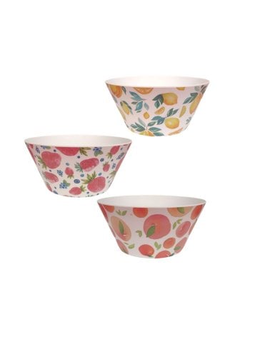Bol de Melamina con Decorado de Frutas