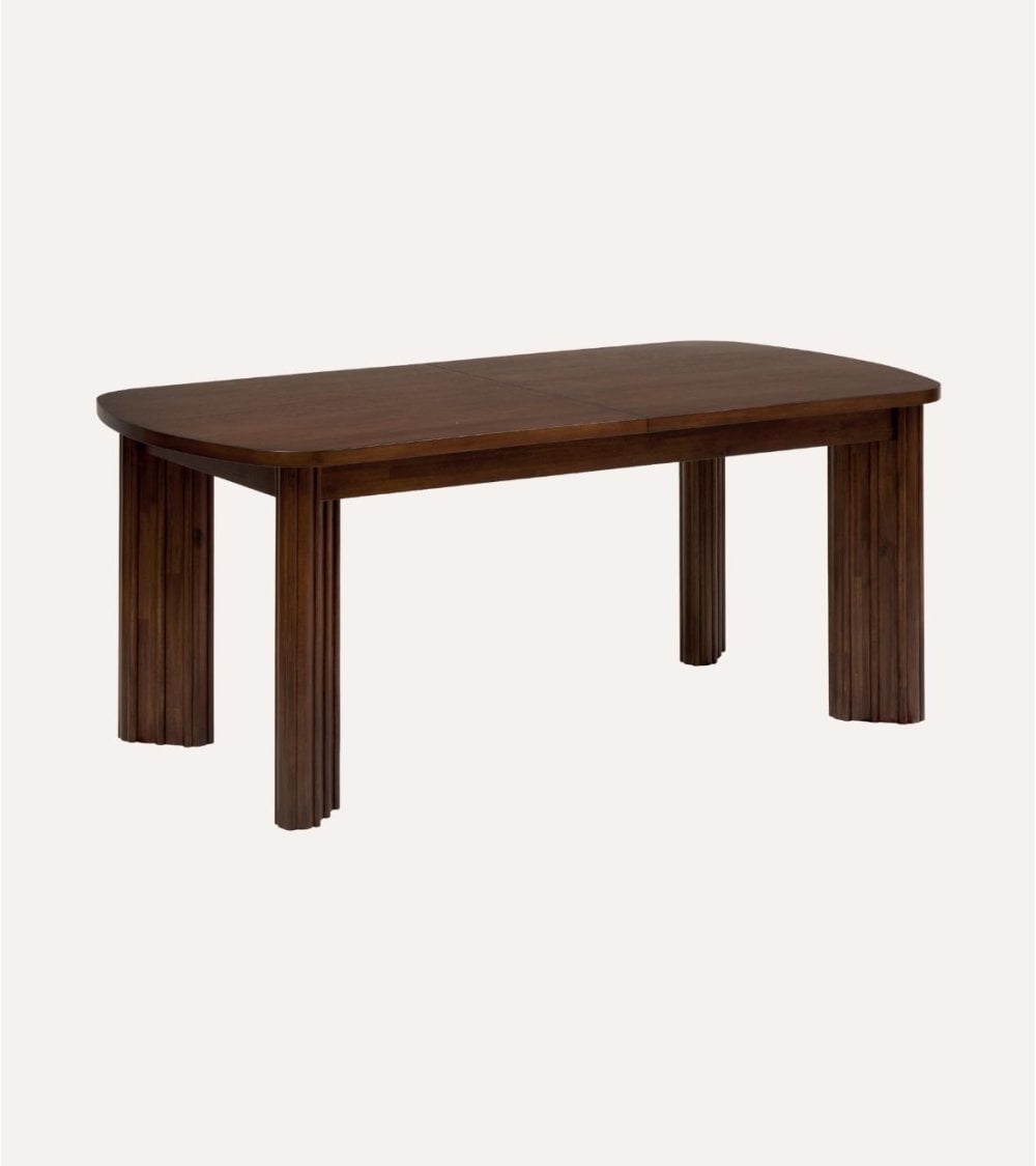 Mesa Extensible Rikaya de Madera de Acacia y MDF