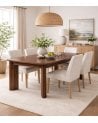 Mesa Extensible Rikaya de Madera de Acacia y MDF