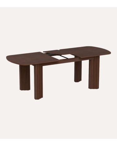 Mesa Extensible Rikaya de Madera de Acacia y MDF