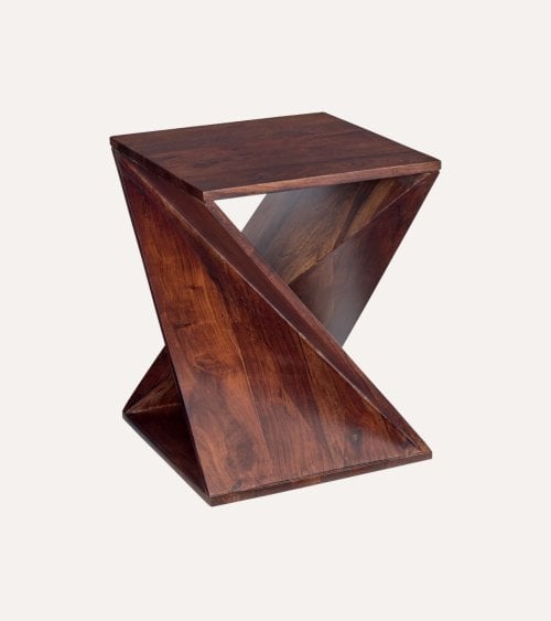 Mesa Auxiliar Rikaya de Madera de Acacia y MDF