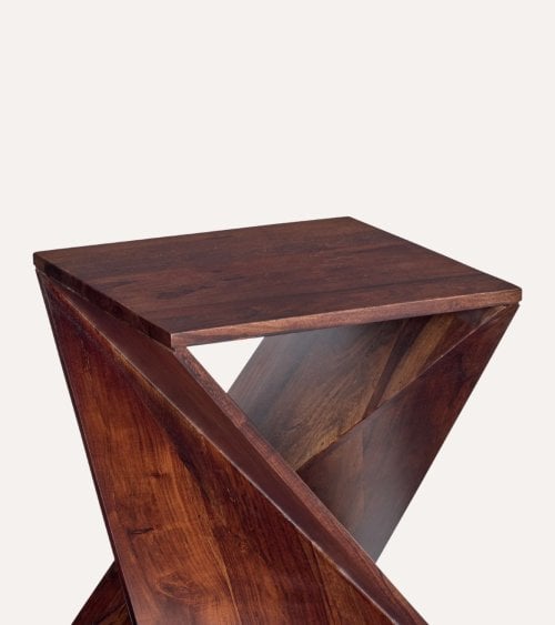 Mesa Auxiliar Rikaya de Madera de Acacia y MDF