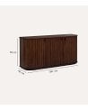 Aparador Rikaya con 3 Puertas de Madera de Acacia y MDF