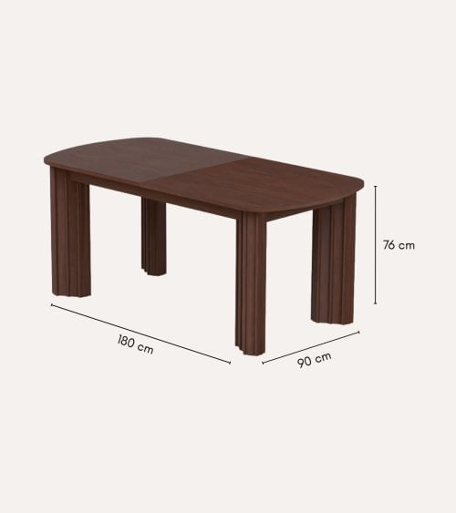 Mesa Extensible Rikaya de Madera de Acacia y MDF