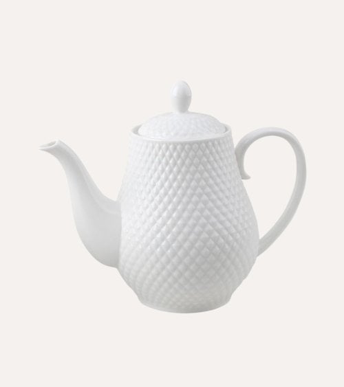 Tetera Escamas de Porcelana Grabada