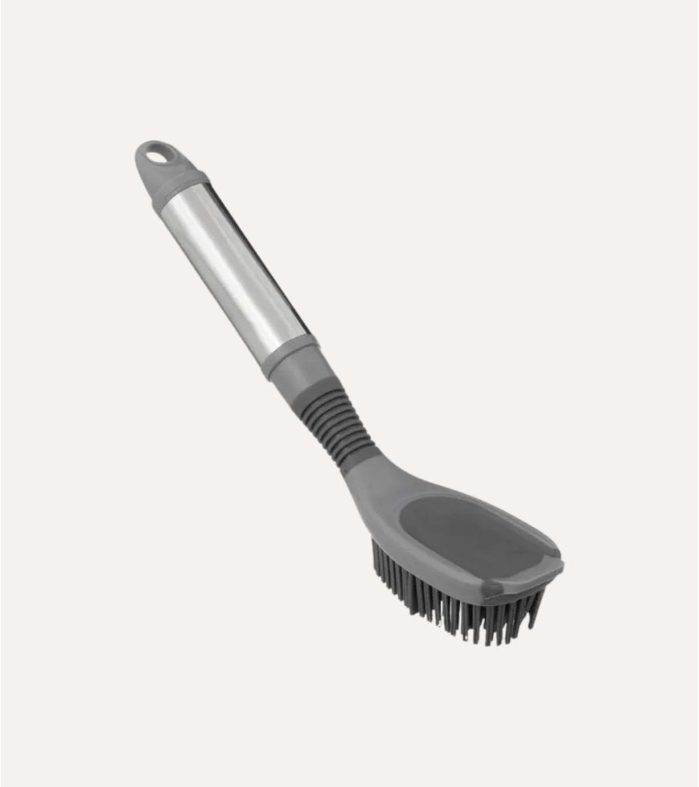 Cepillo para Vajilla Silver Clean de Goma y Acero Inoxidable