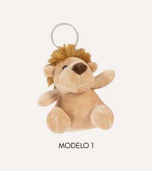 Llavero Peluche de León o Tigre de Poliéster