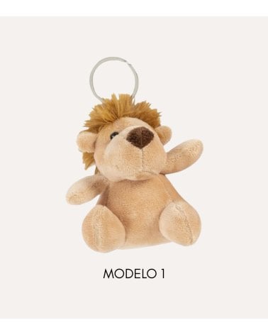 Llavero Peluche de León o Tigre de Poliéster