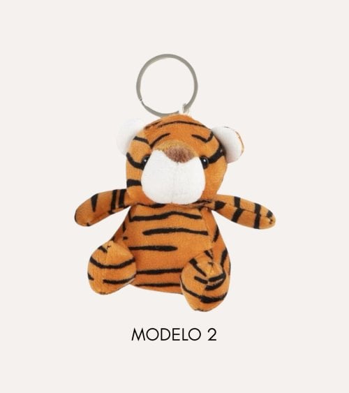 Llavero Peluche de León o Tigre de Poliéster