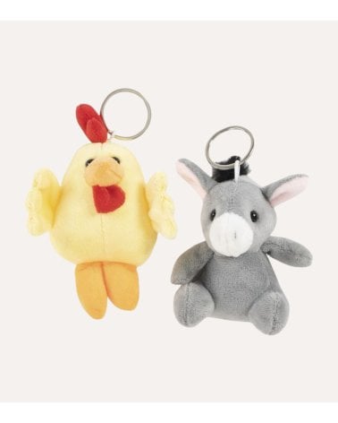 Llavero Peluche de Pollito o Burro de Poliéster