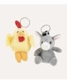 Llavero Peluche de Pollito o Burro de Poliéster