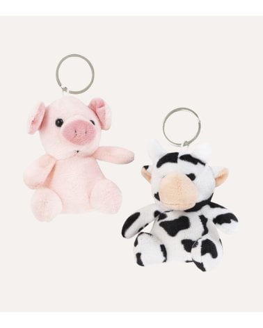 Llavero Peluche de Cerdo o Vaca de Poliéster