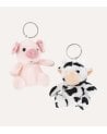 Llavero Peluche de Cerdo o Vaca de Poliéster