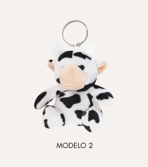 Llavero Peluche de Cerdo o Vaca de Poliéster