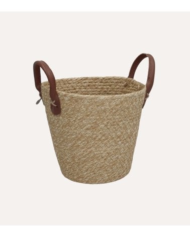 Cesta Teresa con Asas de Fibra Tejida