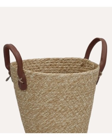Cesta Teresa con Asas de Fibra Tejida