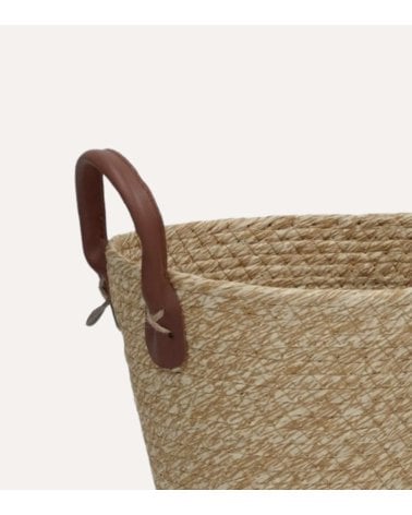 Cesta Teresa con Asas de Fibra Tejida