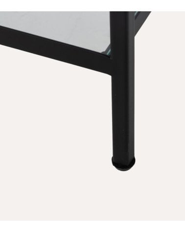 Estantería Asimétrica con 5 Niveles de Hierro y Cristal