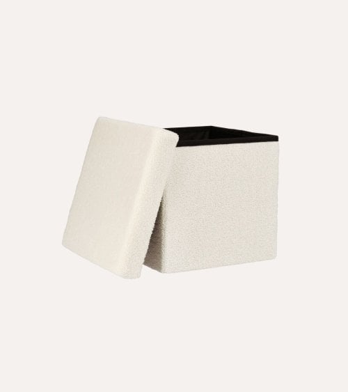 Puff Plegable Bouclé de Borreguillo