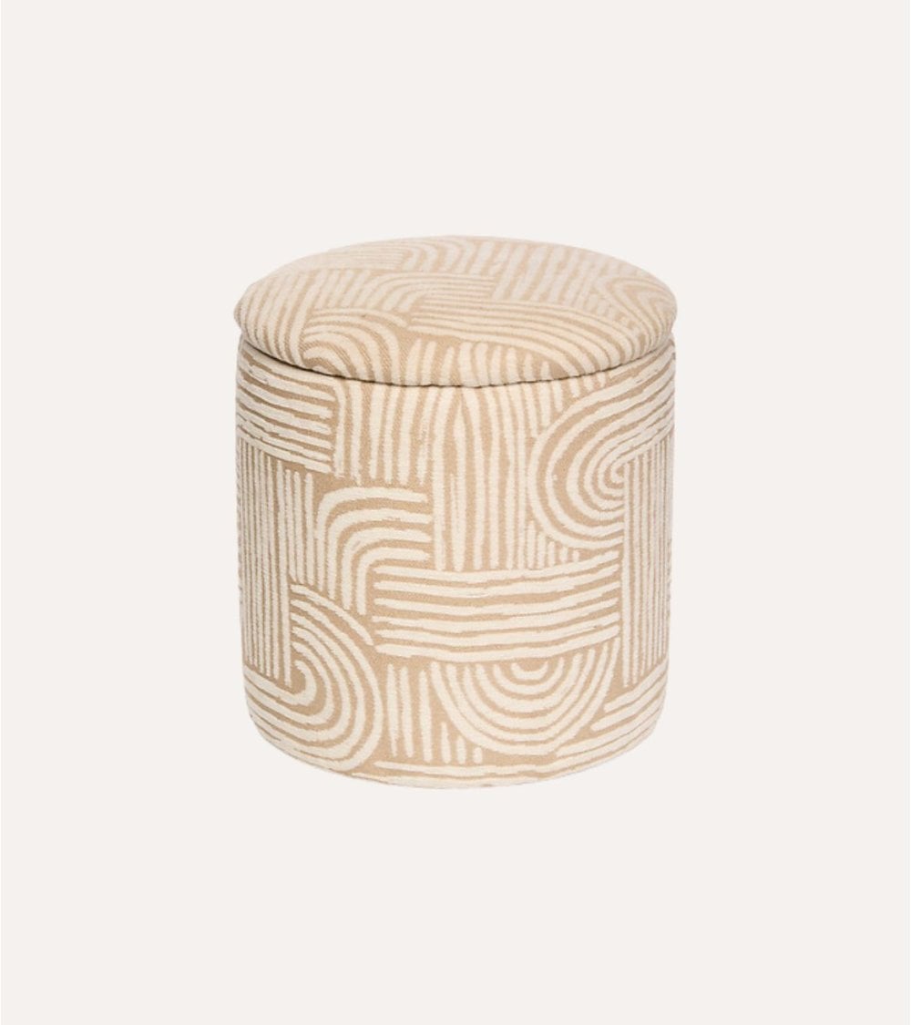 Puff Arcón Nubo de Chenilla y MDF