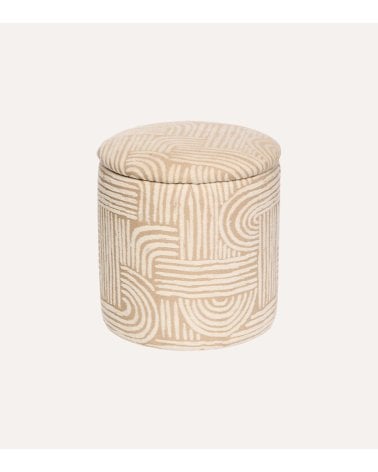 Puff Arcón Nubo de Chenilla y MDF