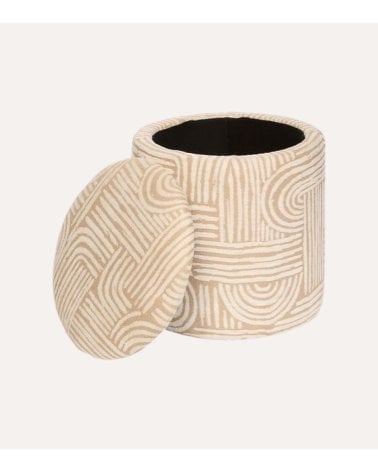 Puff Arcón Nubo de Chenilla y MDF