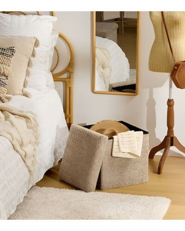 Puff Plegable Soana de MDF y Poliéster