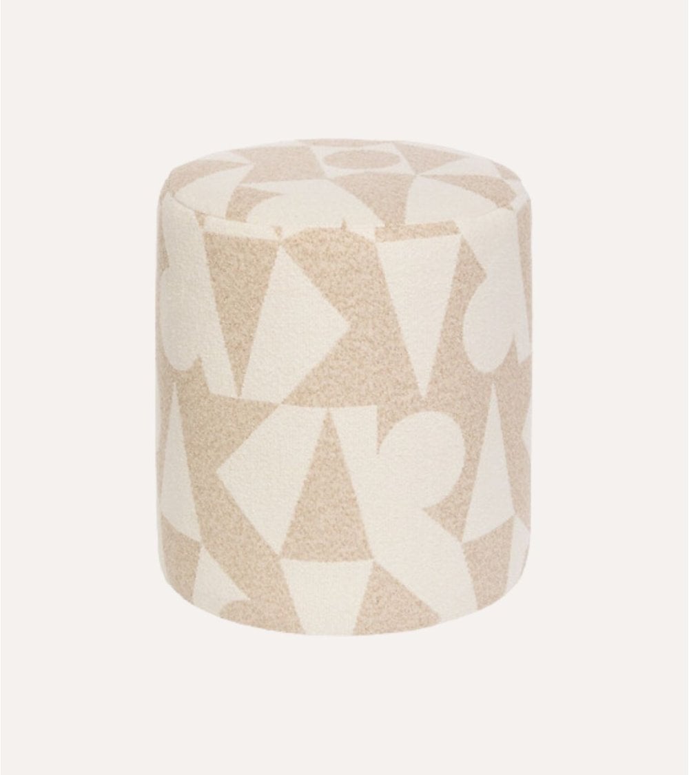 Puff Delor Arty de Poliéster y Madera