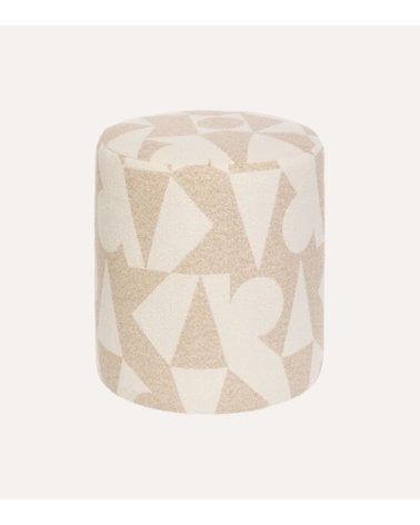 Puff Delor Arty de Poliéster y Madera