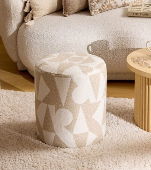 Puff Delor Arty de Poliéster y Madera