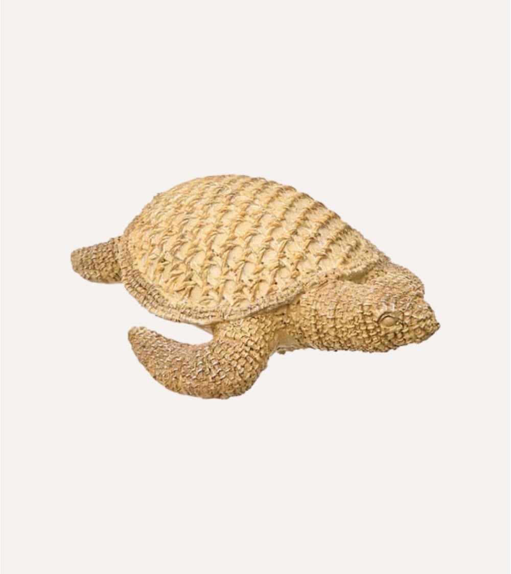 Figura Decorativa Tortuga Océa Efecto Trenzado de Resina