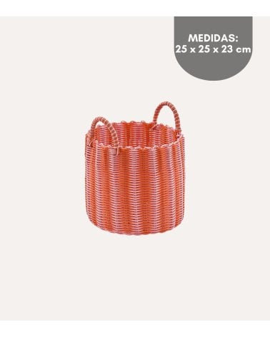 Cesta Pool Side con Asa de Plástico Reciclado Tejido