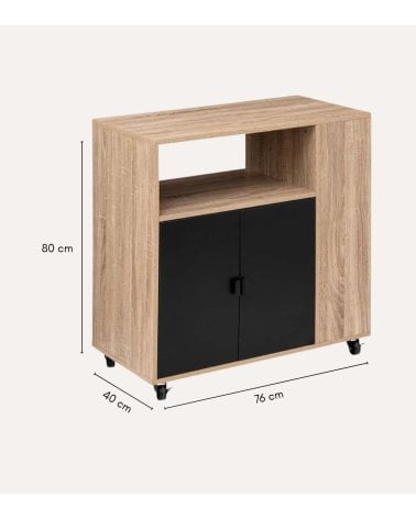 Isla de Cocina Aliaj con Ruedas de MDF