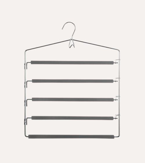 Percha para 5 Pantalones de Acero y Espuma
