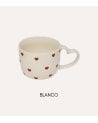 Taza Mug Valentine con Asa de Corazón de Porcelana