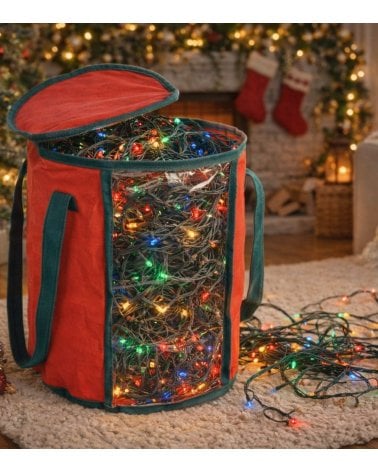 Caja de Almacenamiento para Luces Navideñas